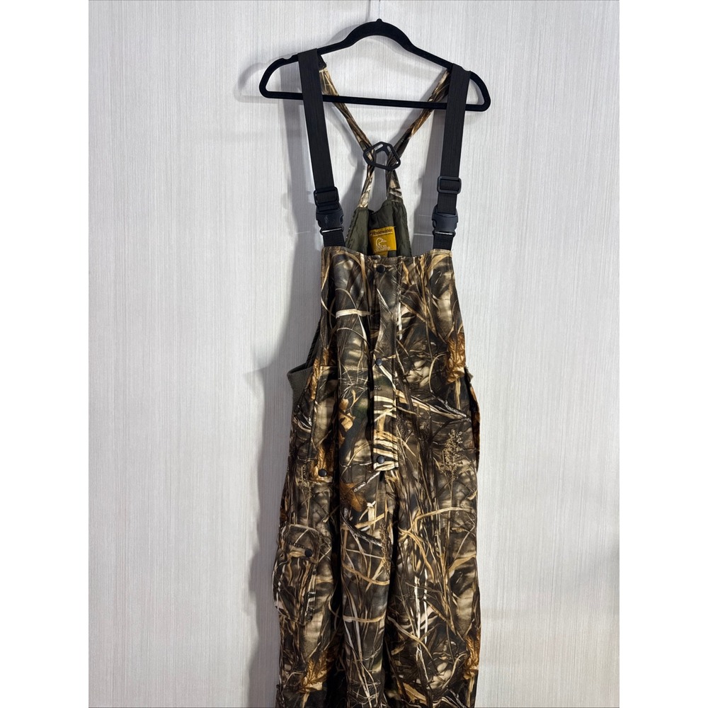 Whitewater Ducks Unlimited Camo Hunting Bibs Mens XL Insulated Overalls